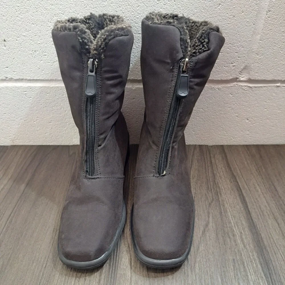 Toe Warmers Winter Snow Boots  Dark Brown Insulated Snow Boots‎ Women's Size 6N